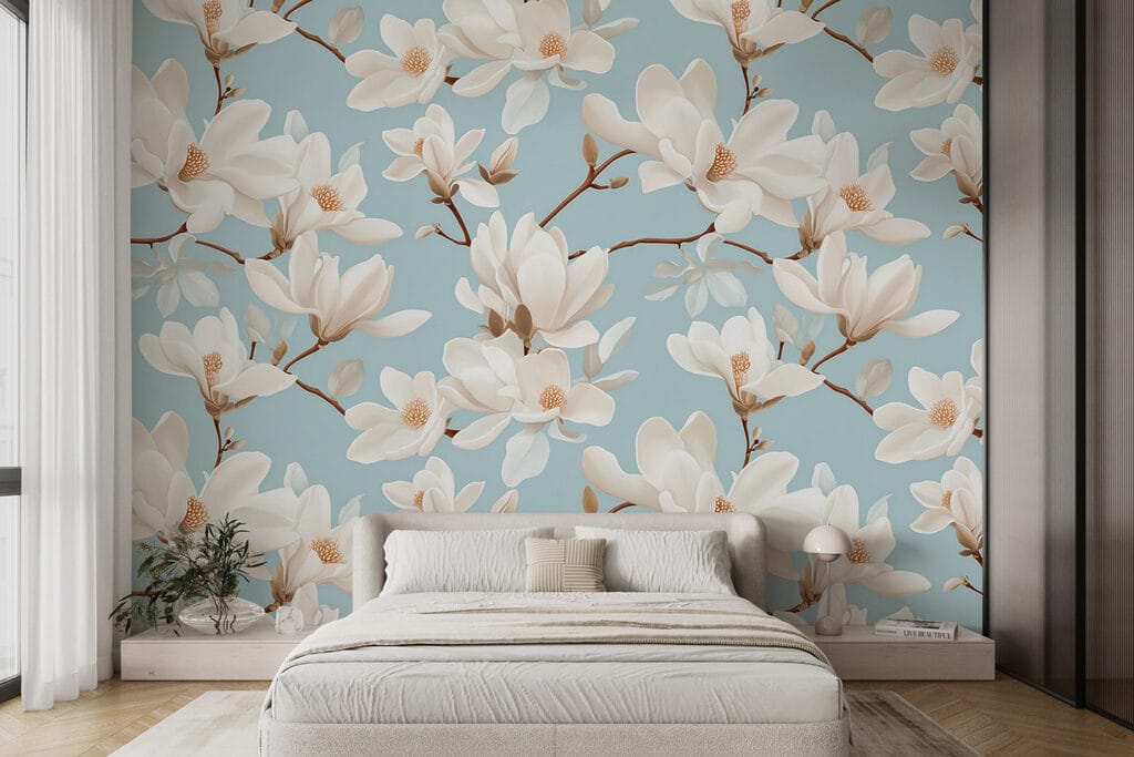 Pattern of white flowers