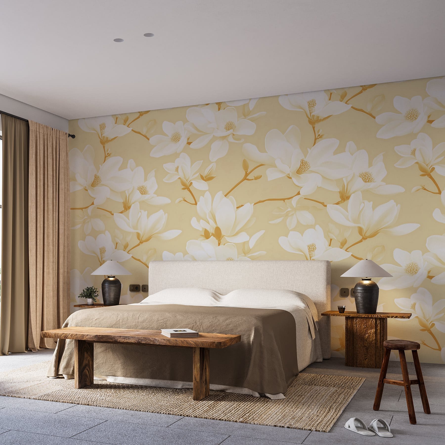 Pattern of white flowers