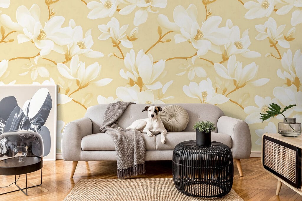 Pattern of white flowers