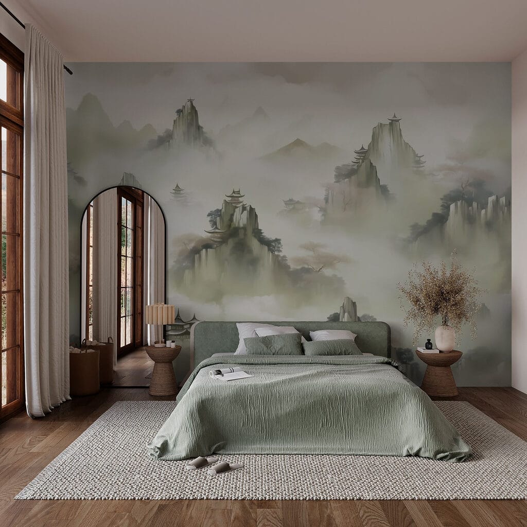 Landscape with mountains and trees