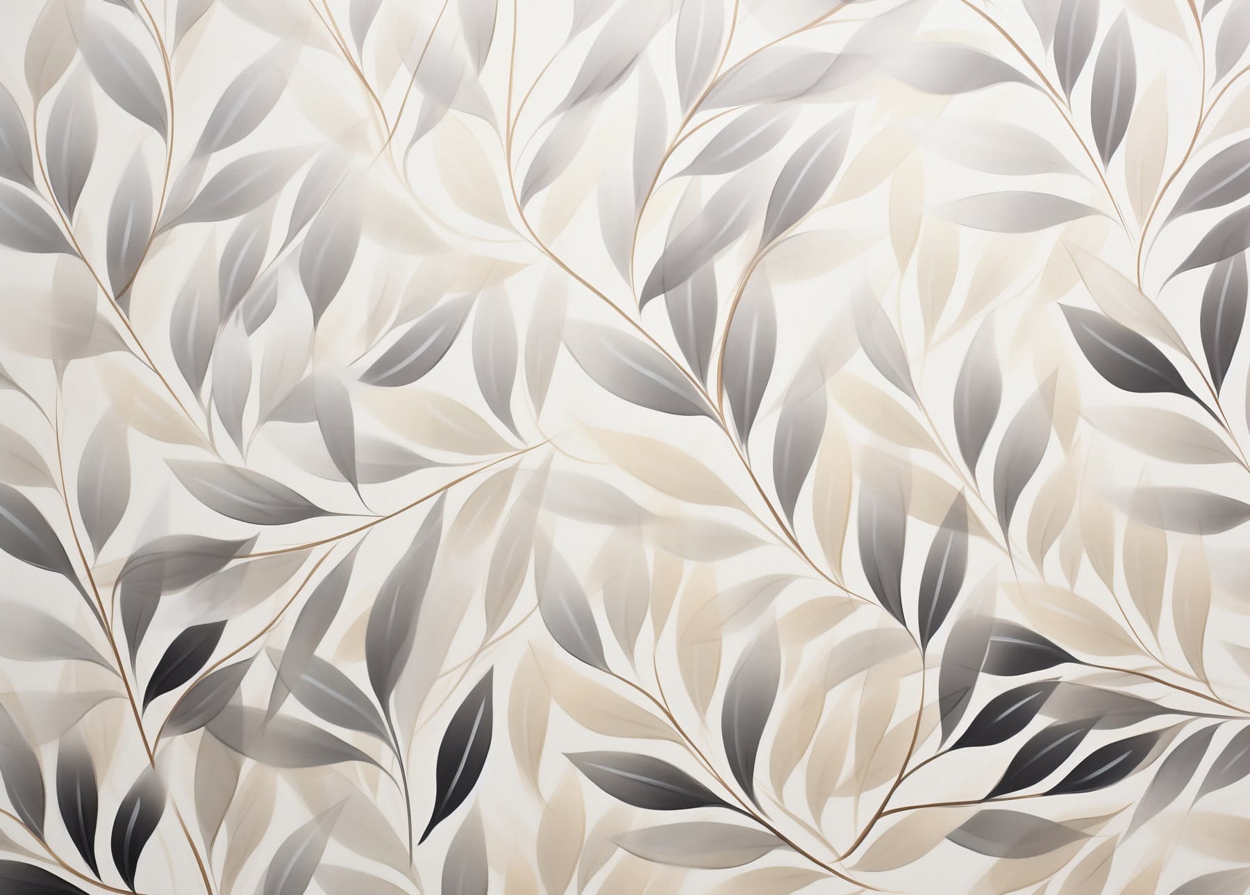 Soft leaves in neutral tones