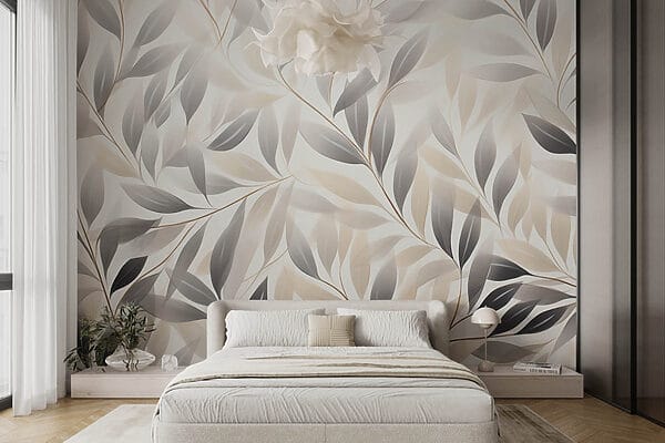 Soft leaves in neutral tones