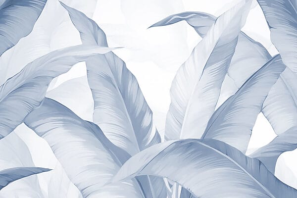 Lush leaves in soft hues