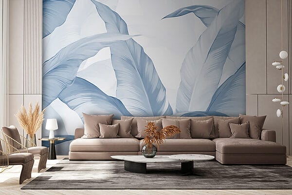 Lush leaves in soft hues