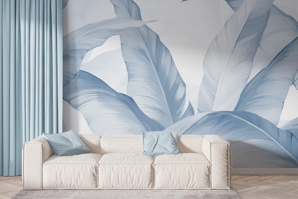 Lush leaves in soft hues