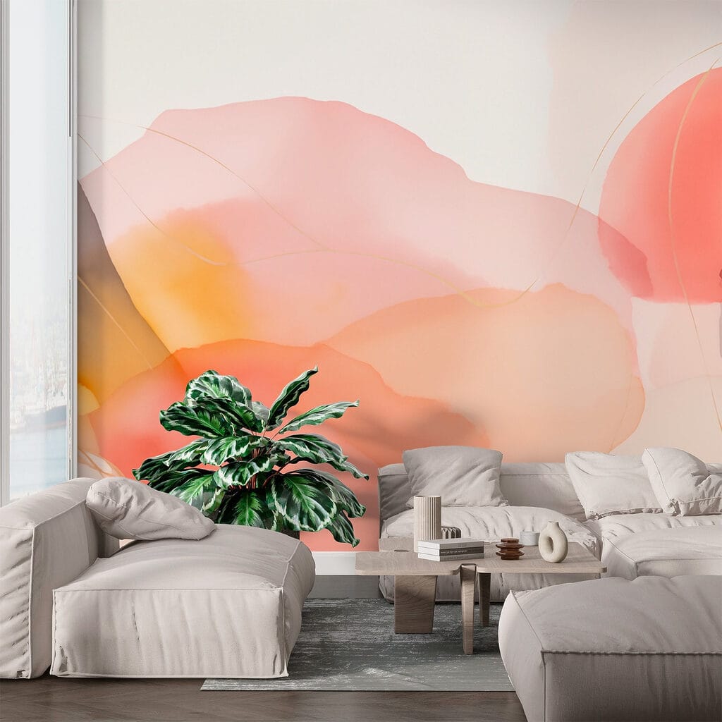Soft hues blend in flowing design