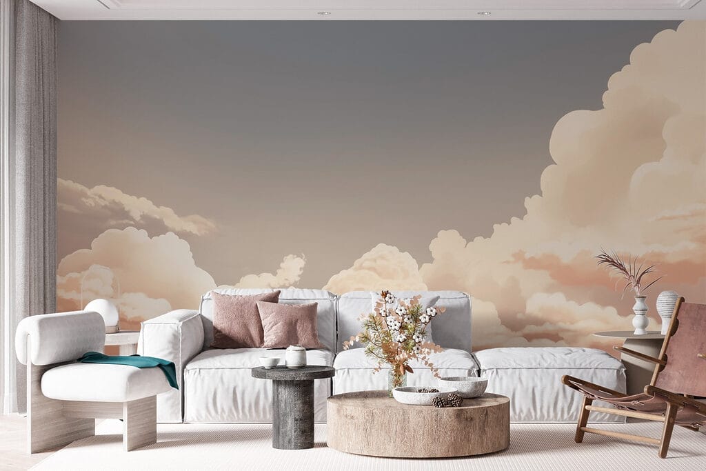 Cloudy sky with a sun