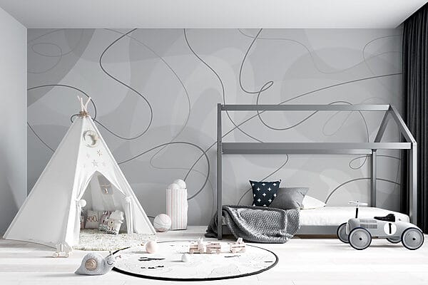 Grey and white background with lines