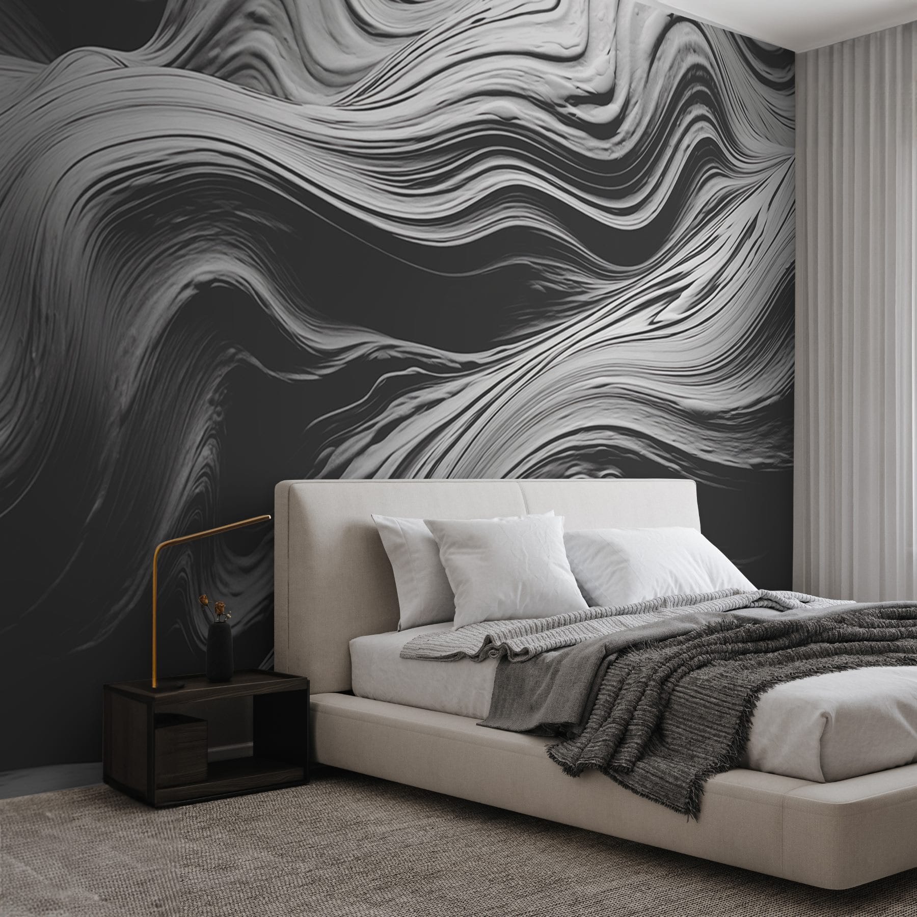 Flowing textures in monochrome tones Flowing textures in monochrome tones