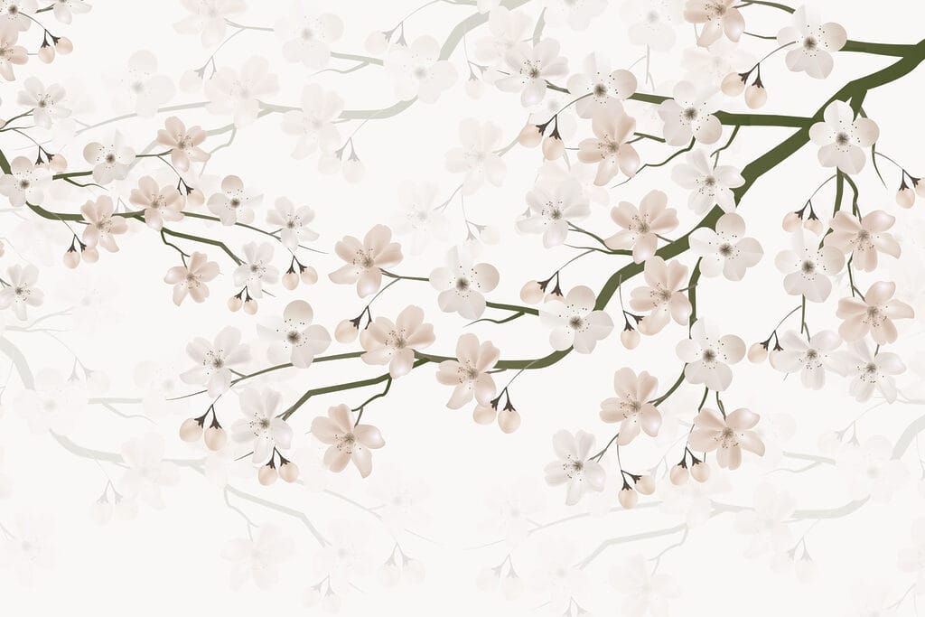 White flowers on a branch