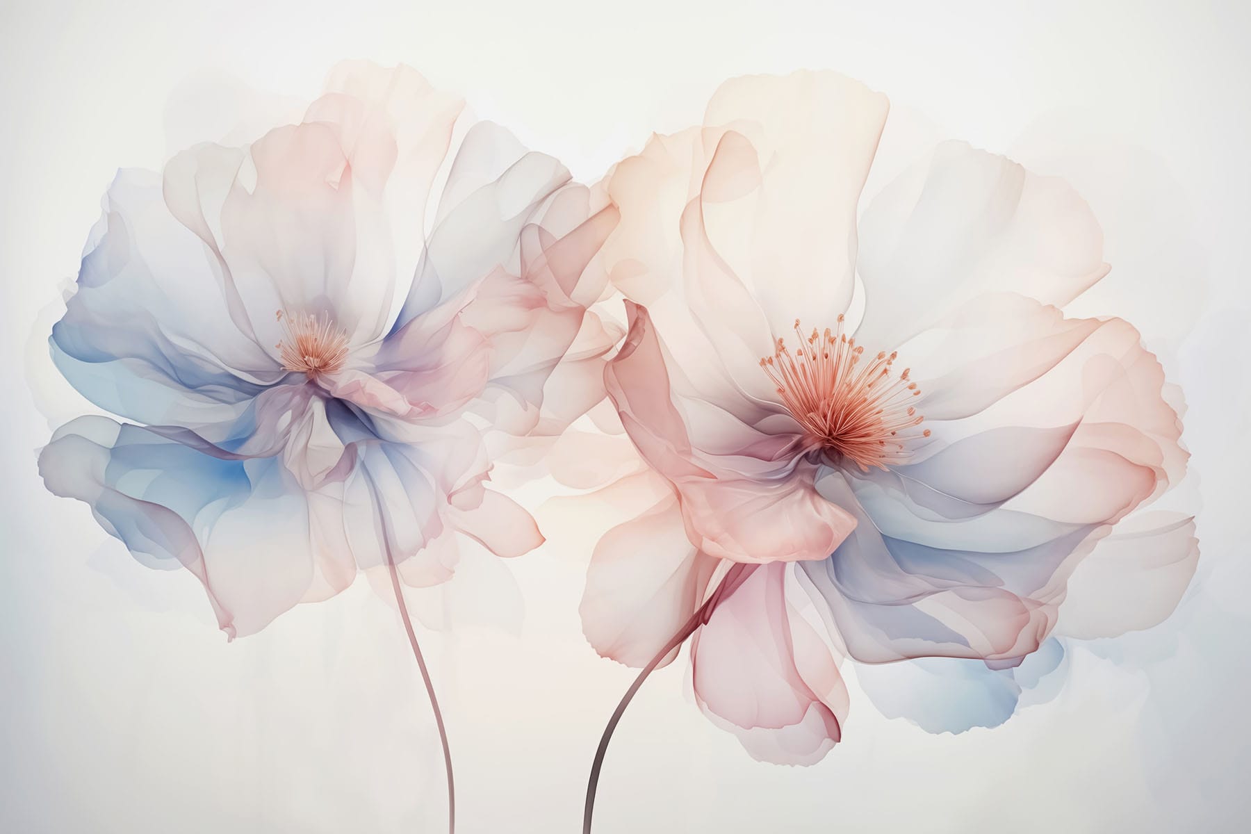 Delicate petals in soft hues