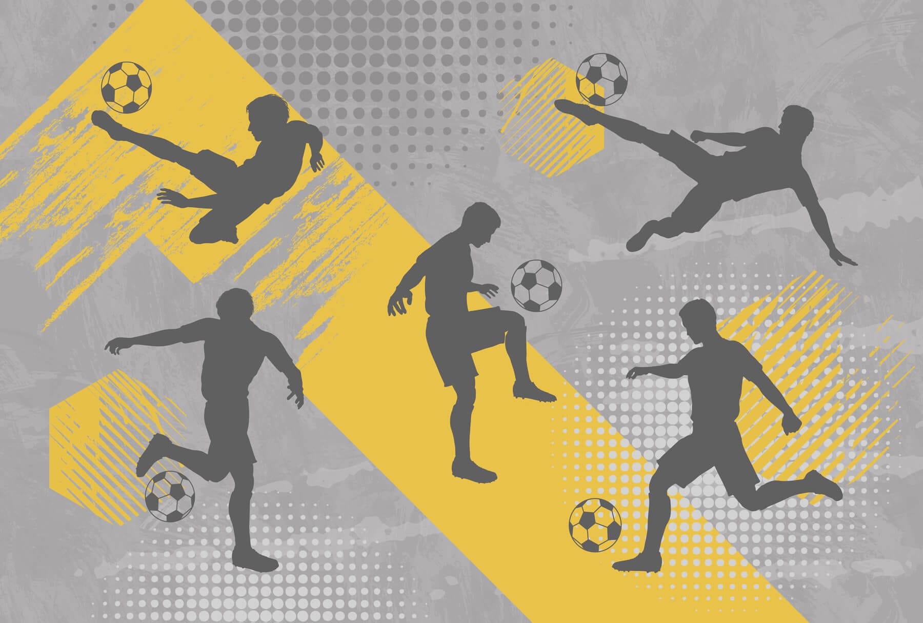 Group of men playing football