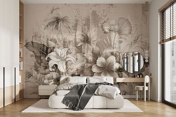 Λεπτό floral σκίτσο σε απαλές αποχρώσεις Λεπτό floral σκίτσο σε απαλές αποχρώσεις