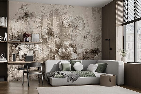 Λεπτό floral σκίτσο σε απαλές αποχρώσεις Λεπτό floral σκίτσο σε απαλές αποχρώσεις