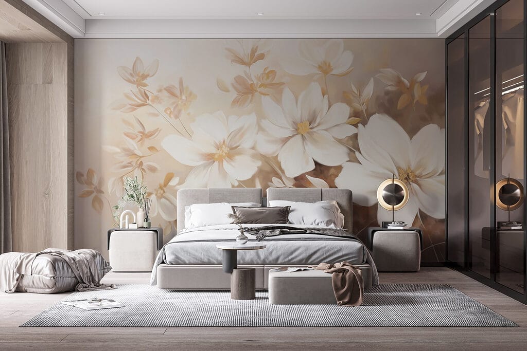 Painting of white flowers