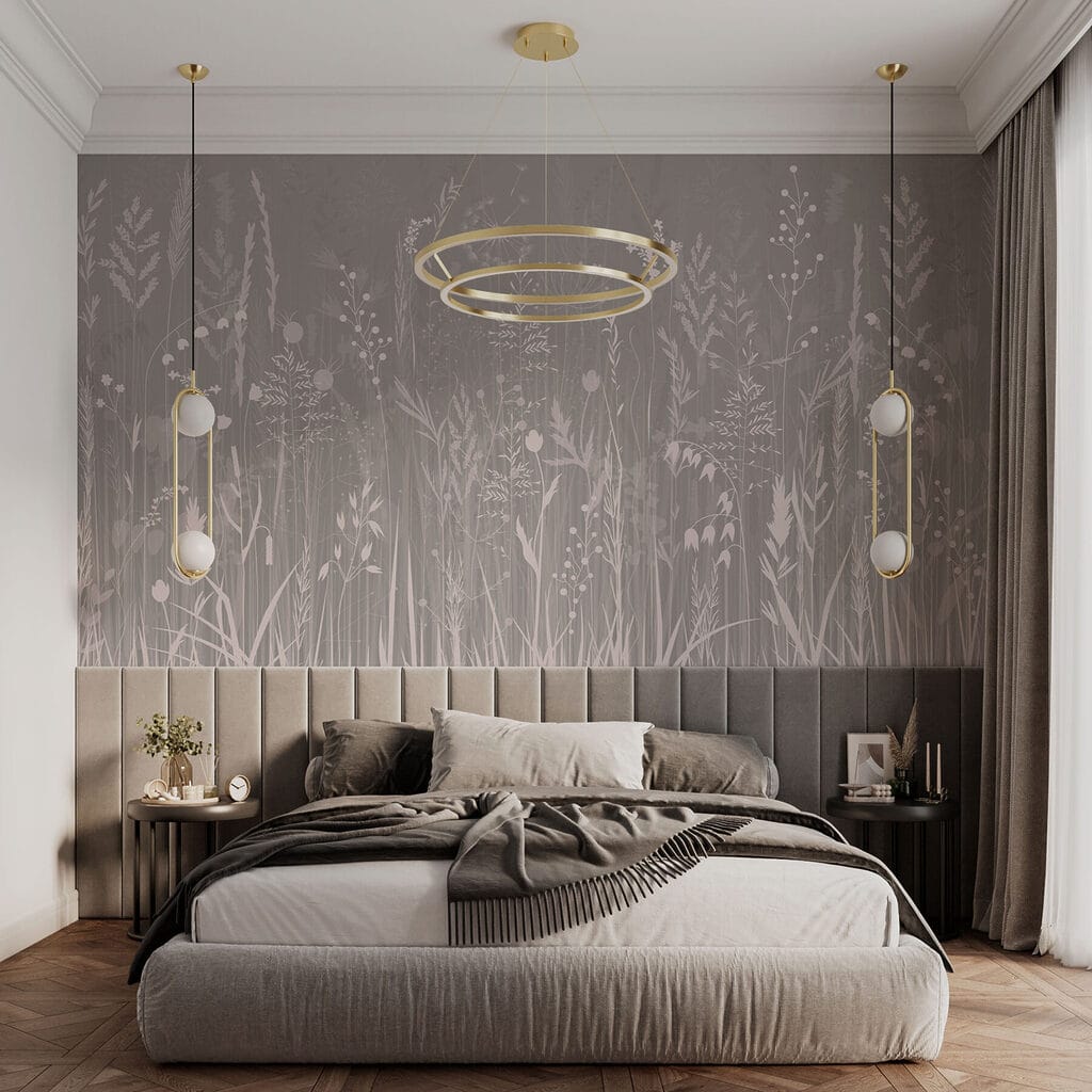 Field of grass with flowers