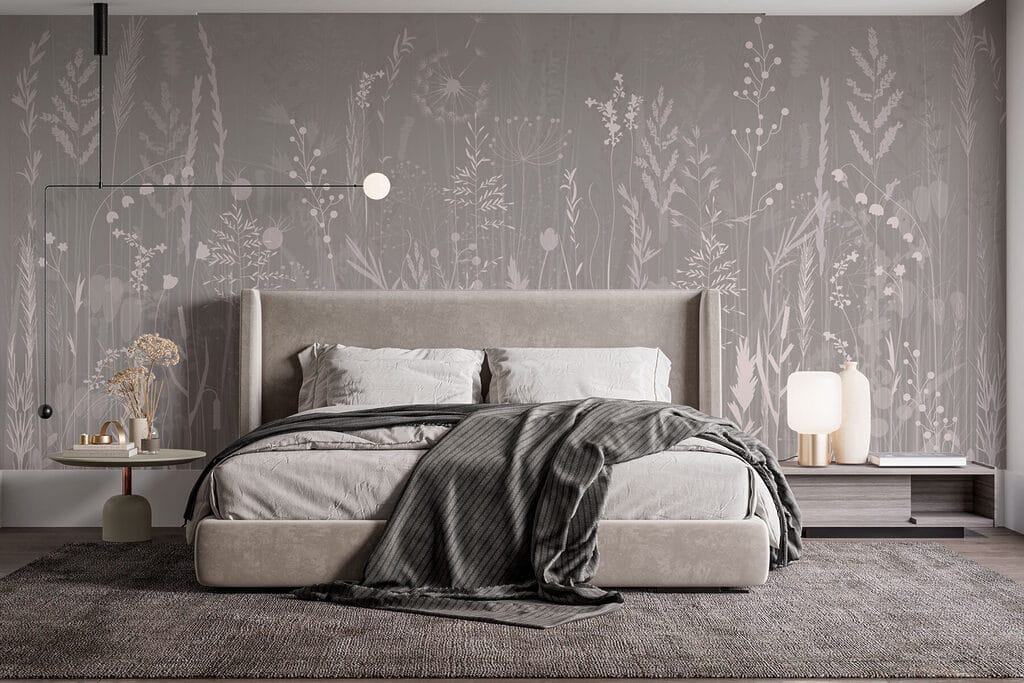 Field of grass with flowers