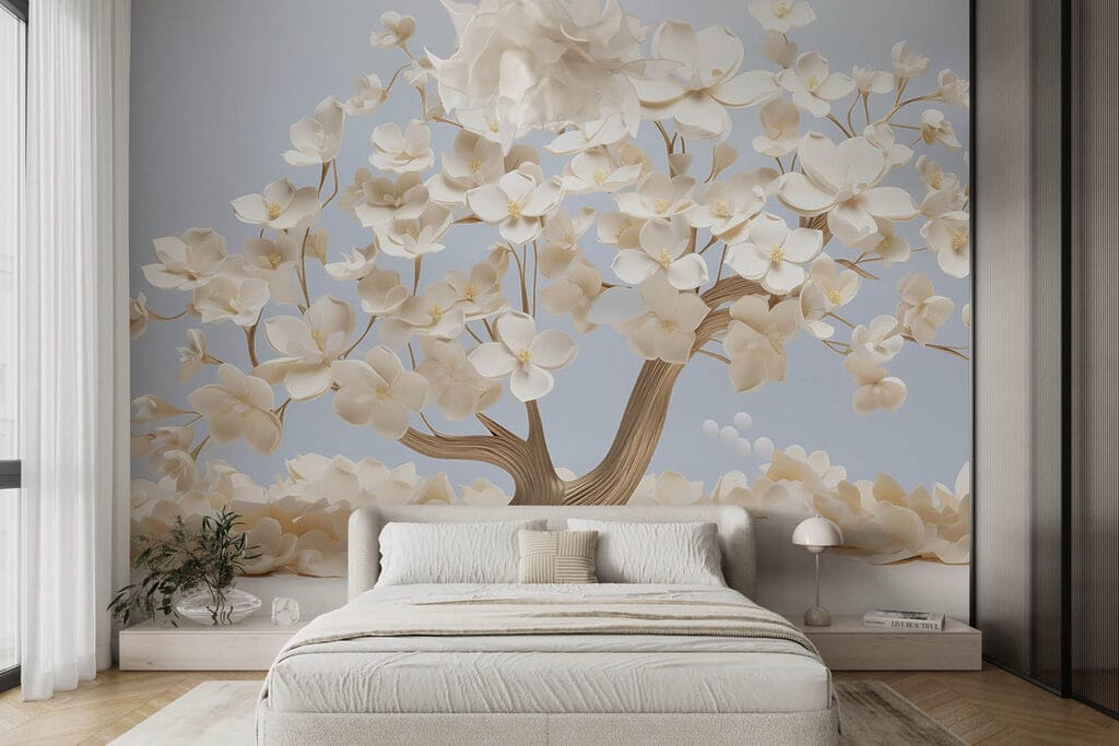 Tree with white flowers