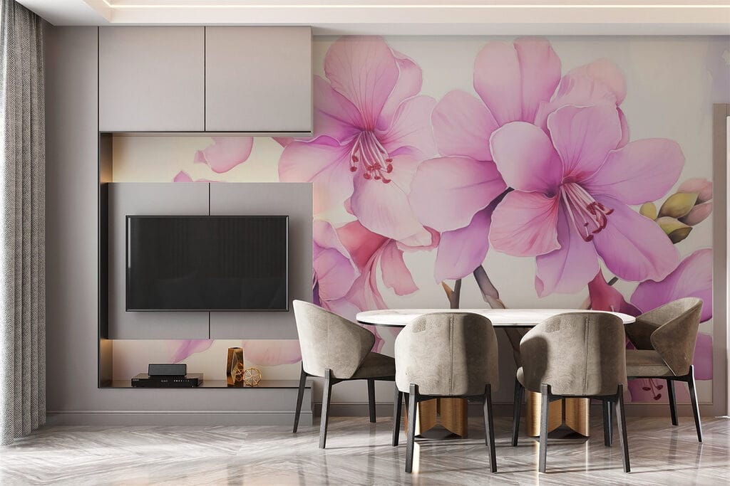 Delicate blossoms in soft hues