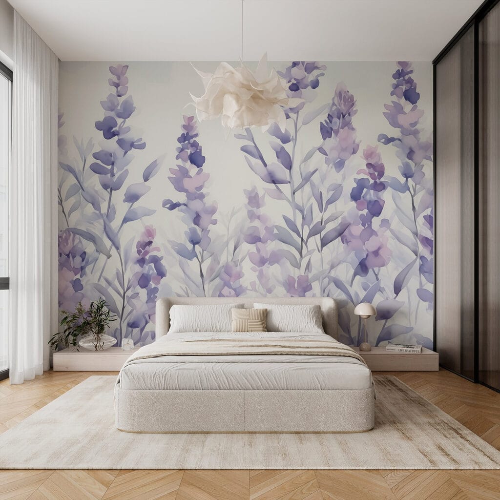 Painting of purple flowers