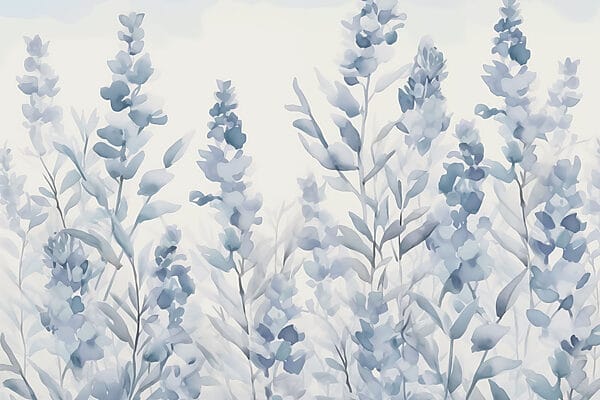 Painting of flowers and leaves