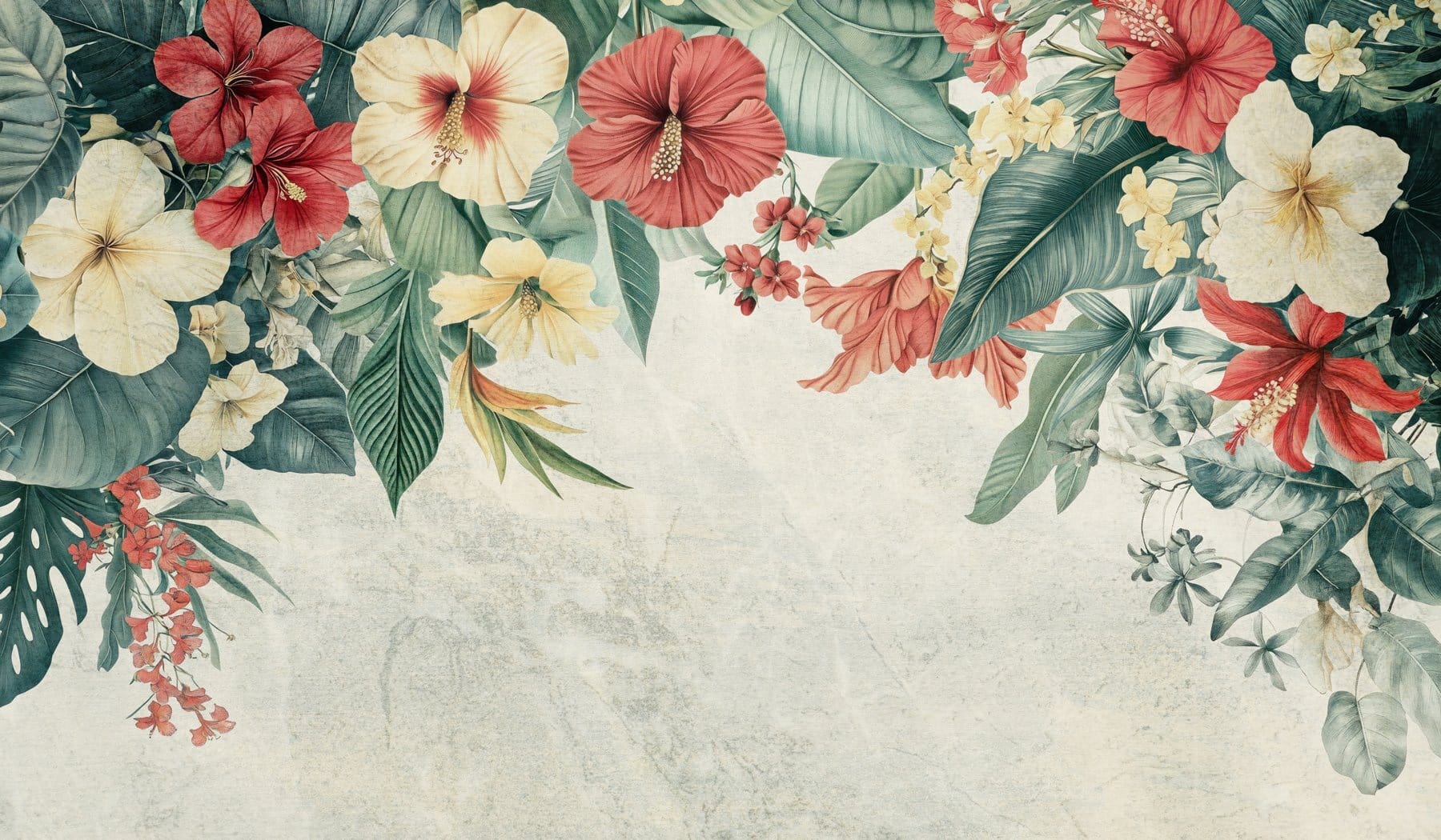 Vibrant blooms brighten the background