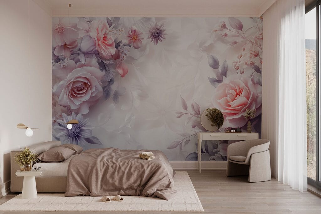 Delicate blossoms in soft hues