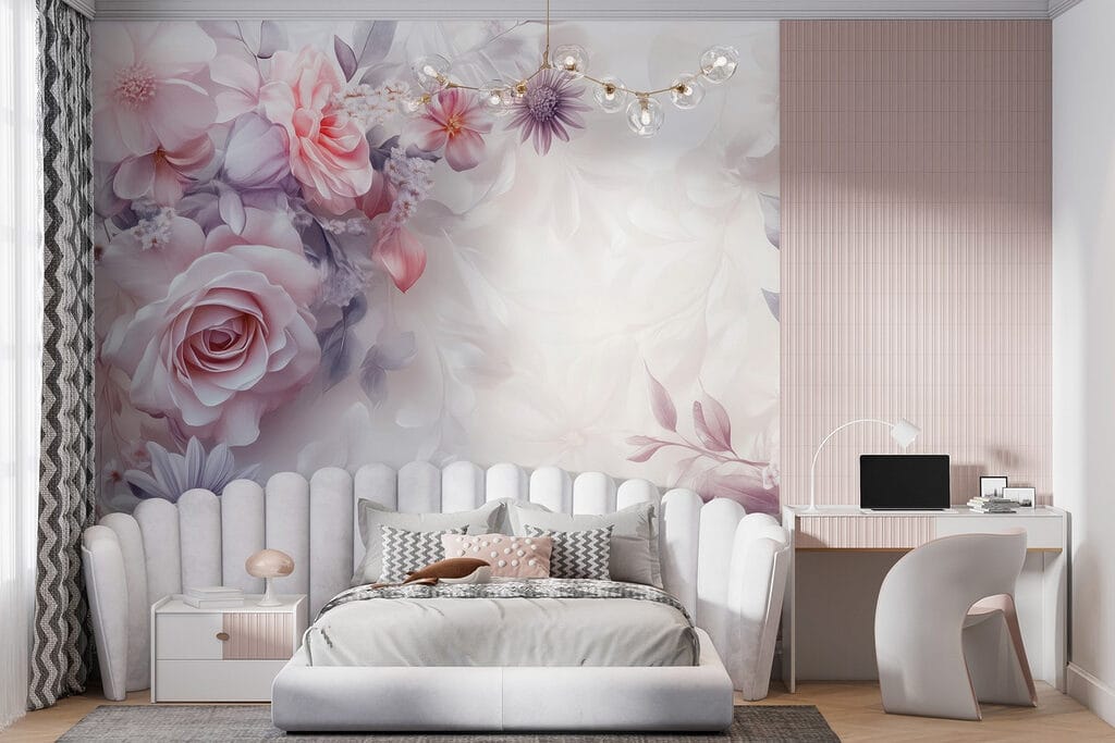 Delicate blossoms in soft hues