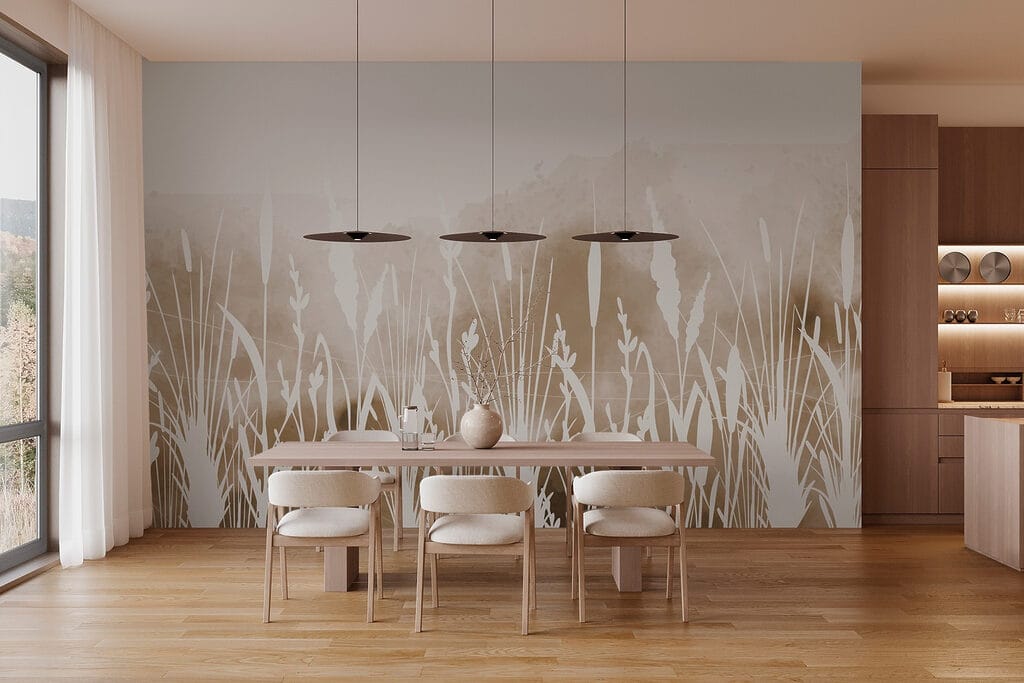 White silhouette of grass