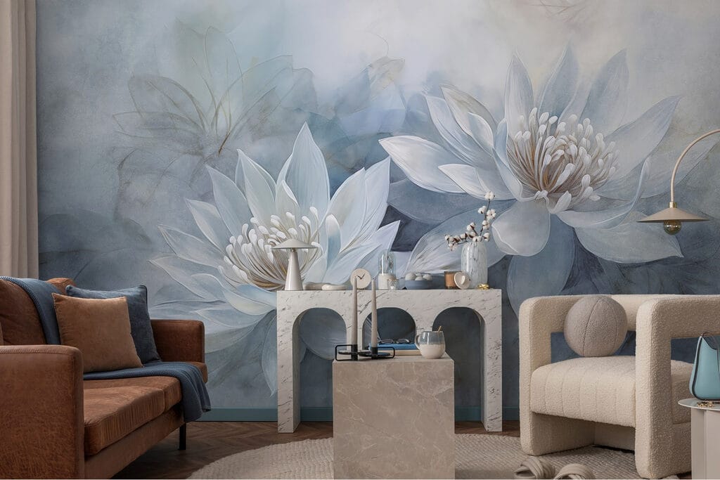 Painting of white flowers