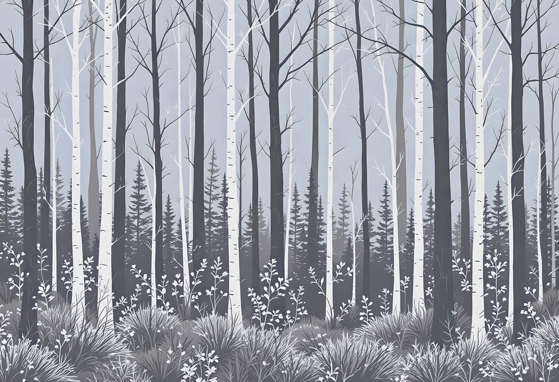 Forest of trees and bushes