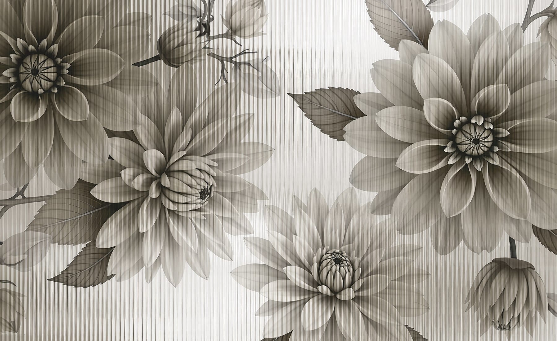 Elegant floral design in muted tones
