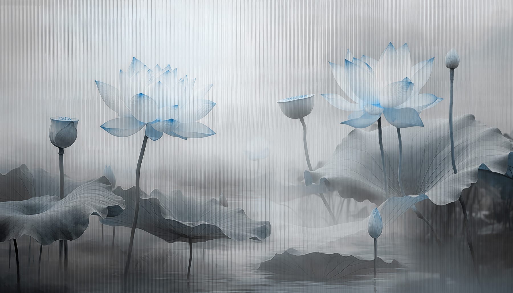 Painting of flowers and leaves