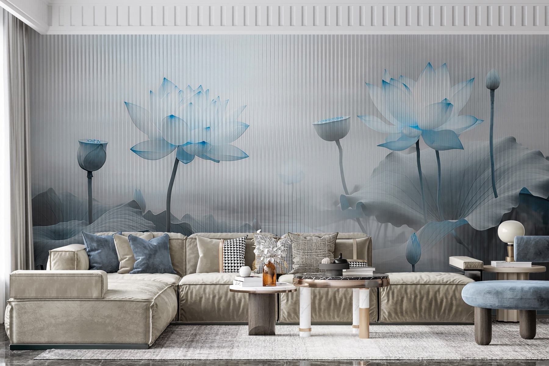 Painting of flowers and leaves