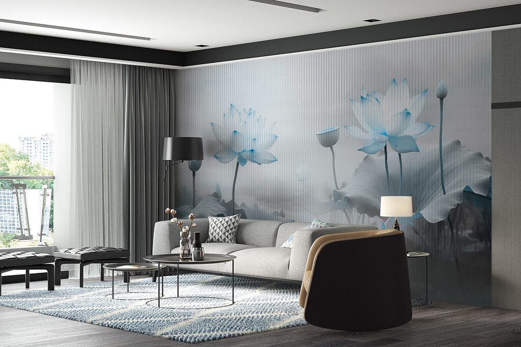 Painting of flowers and leaves