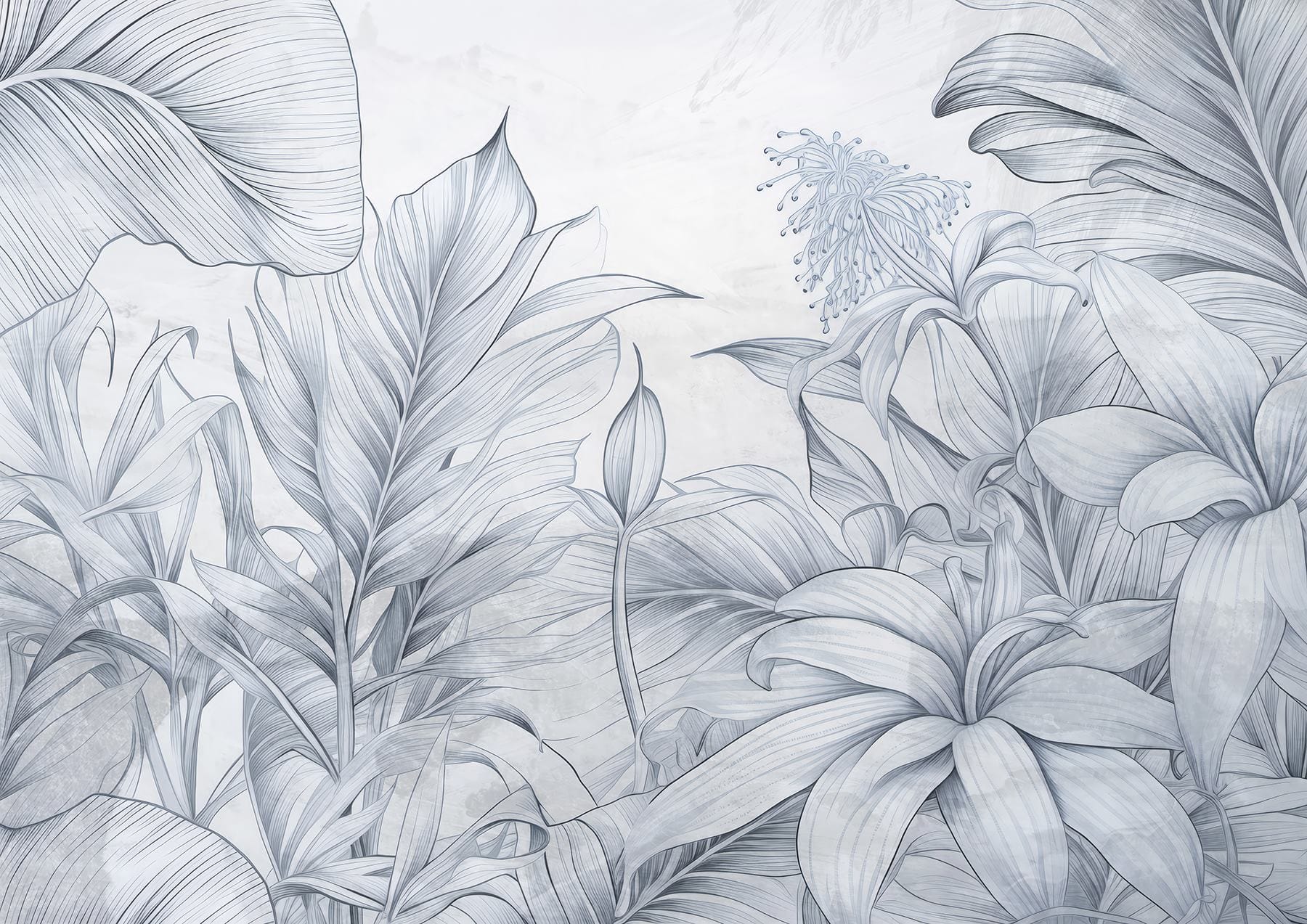 Drawing of leaves and flowers
