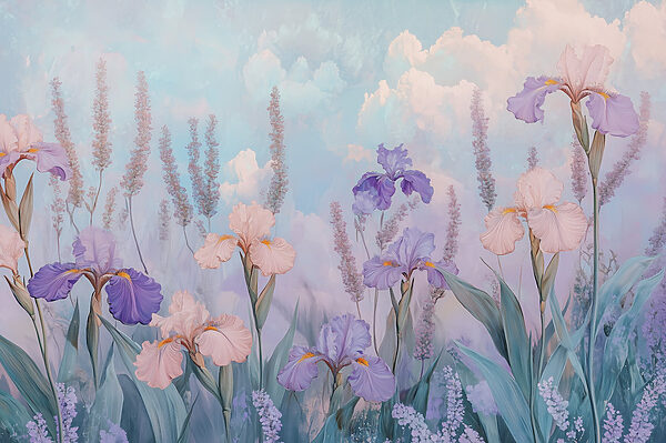 Painting of flowers and plants