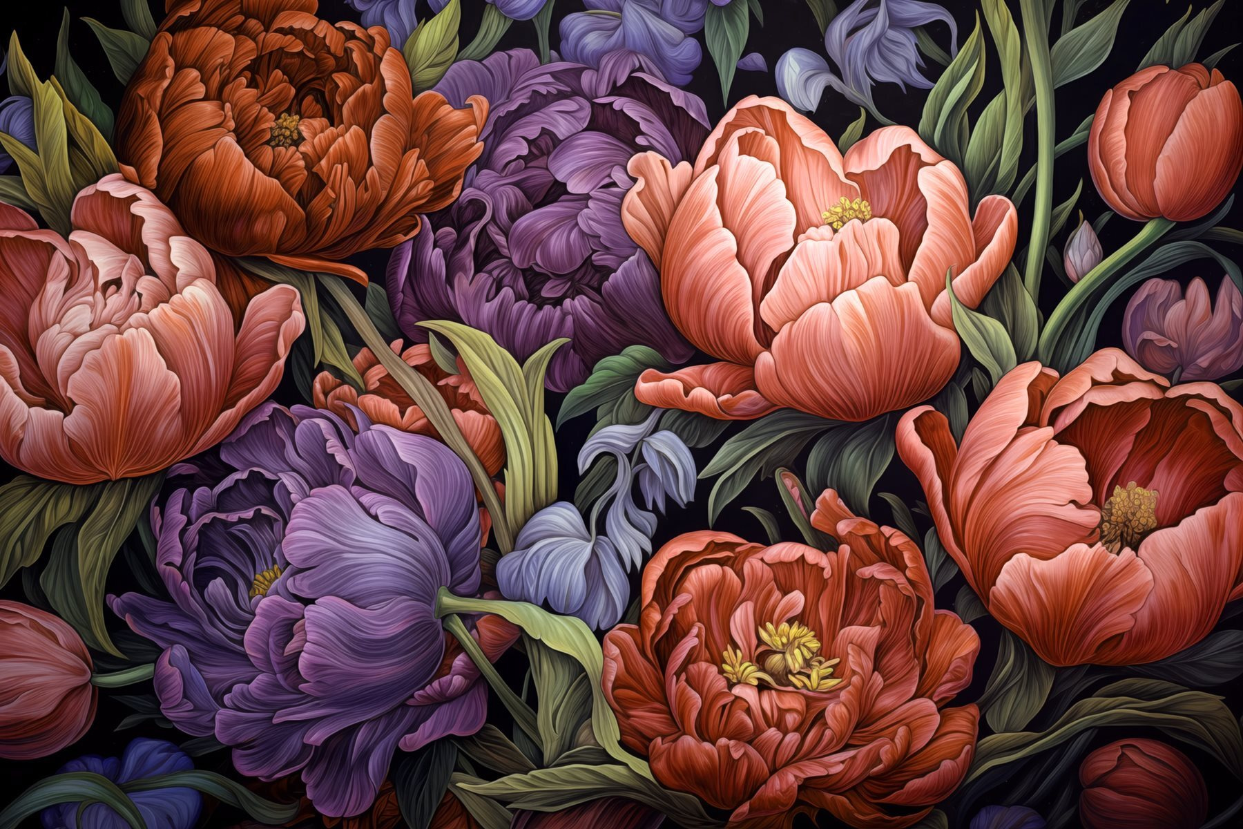 Vibrant blooms in rich colors