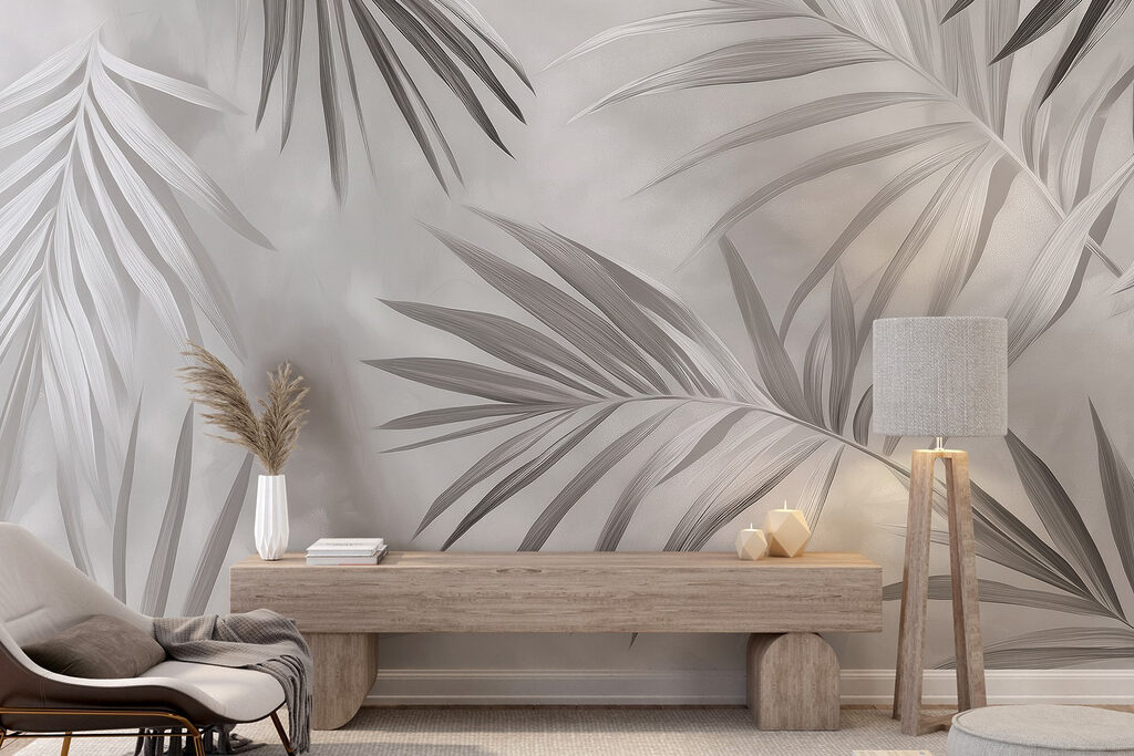 Soft leaves against a muted backdrop