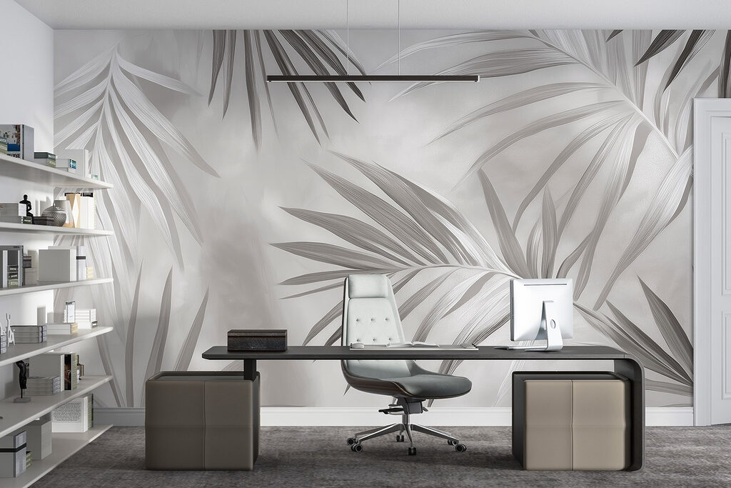 Soft leaves against a muted backdrop