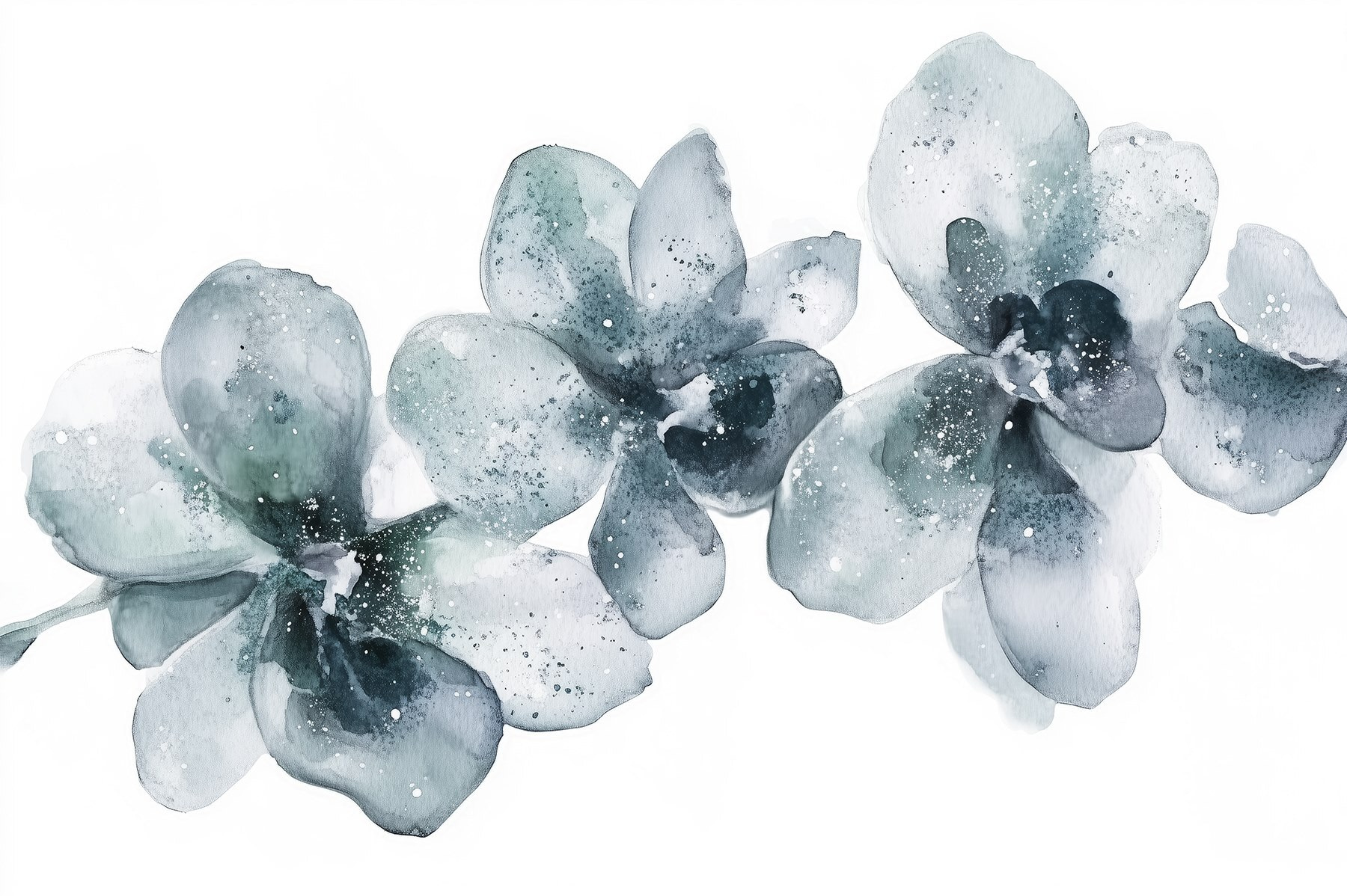 Group of flowers on a white background