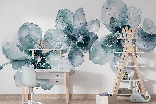 Group of flowers on a white background