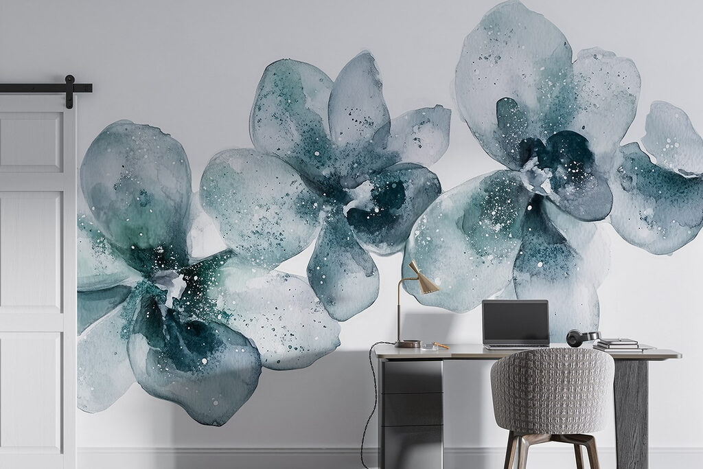 Group of flowers on a white background