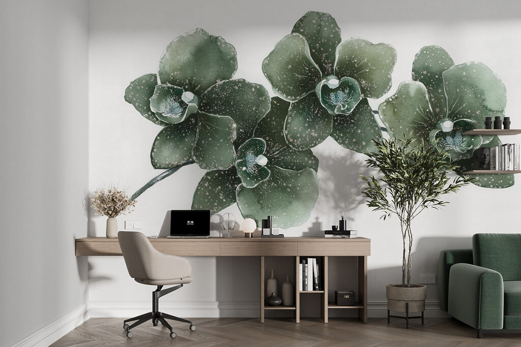 Three elegant orchids in harmony