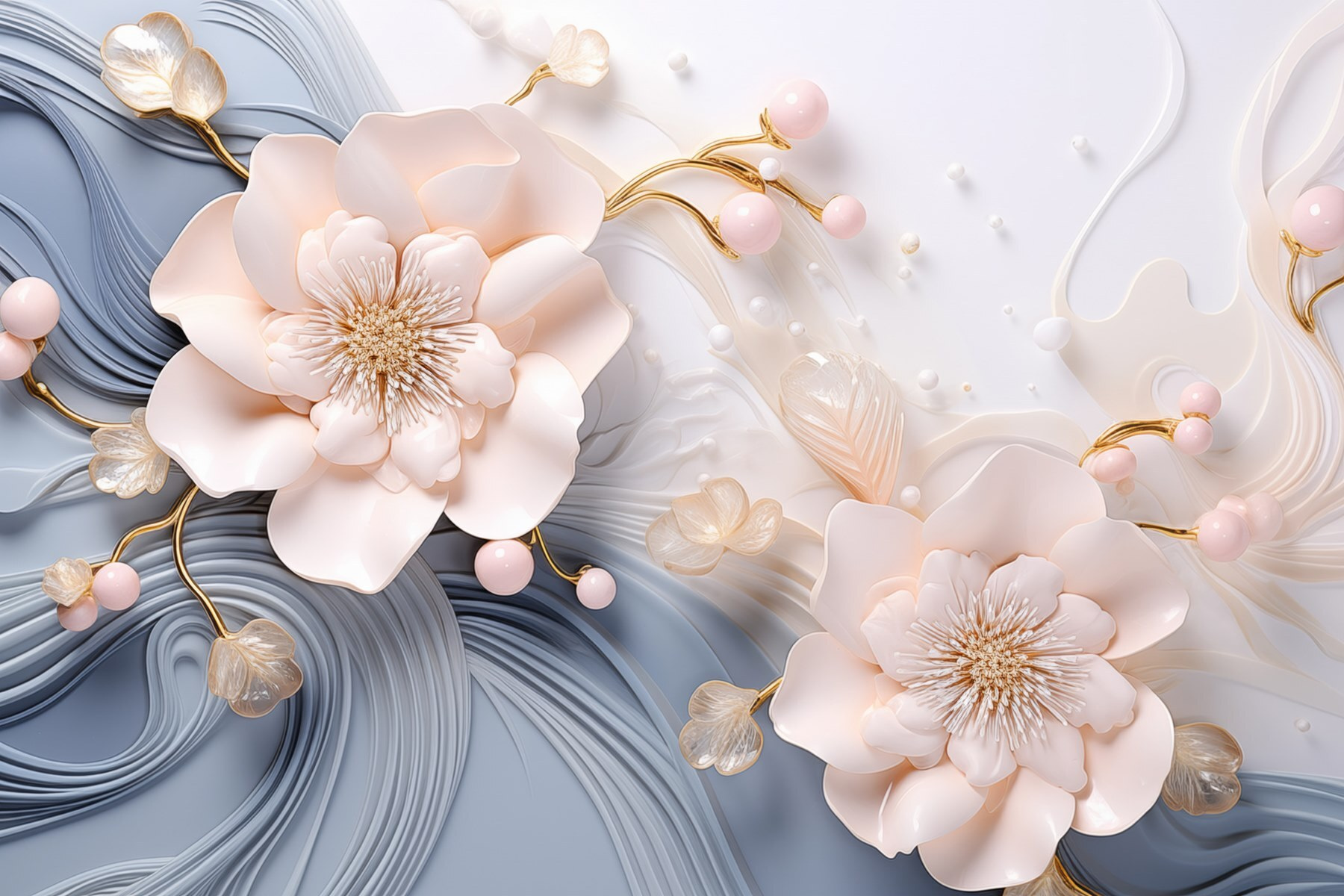 Elegant floral design in soft tones