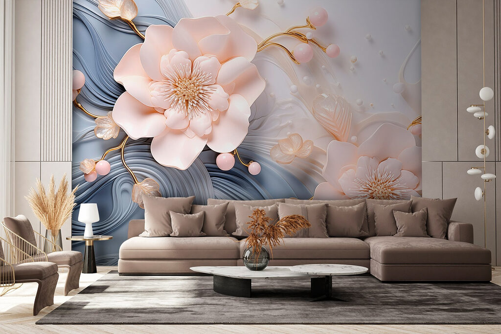 Elegant floral design in soft tones