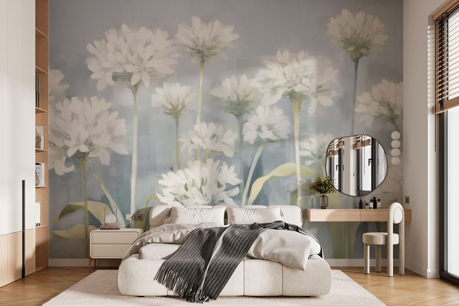 Painting of white flowers