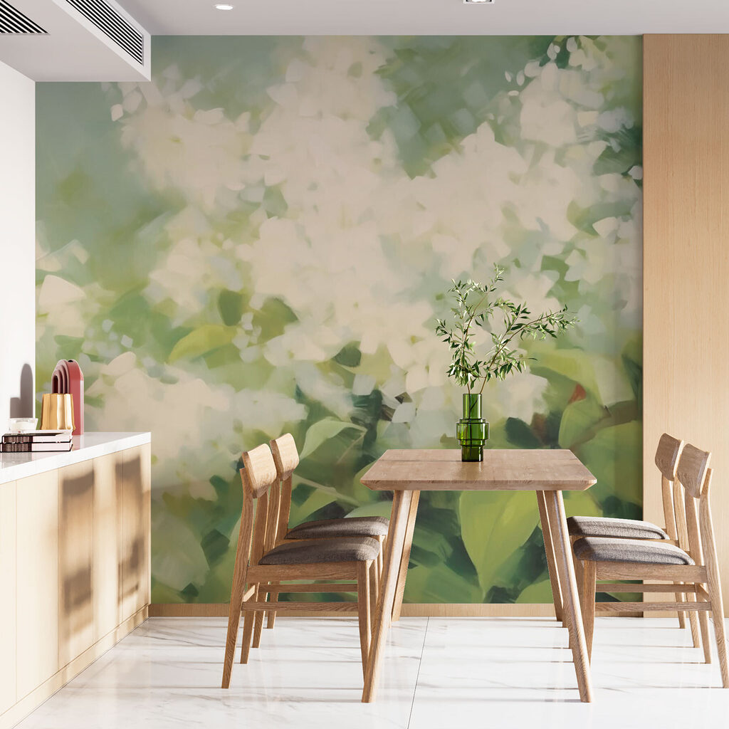 Blossoms amidst lush green leaves