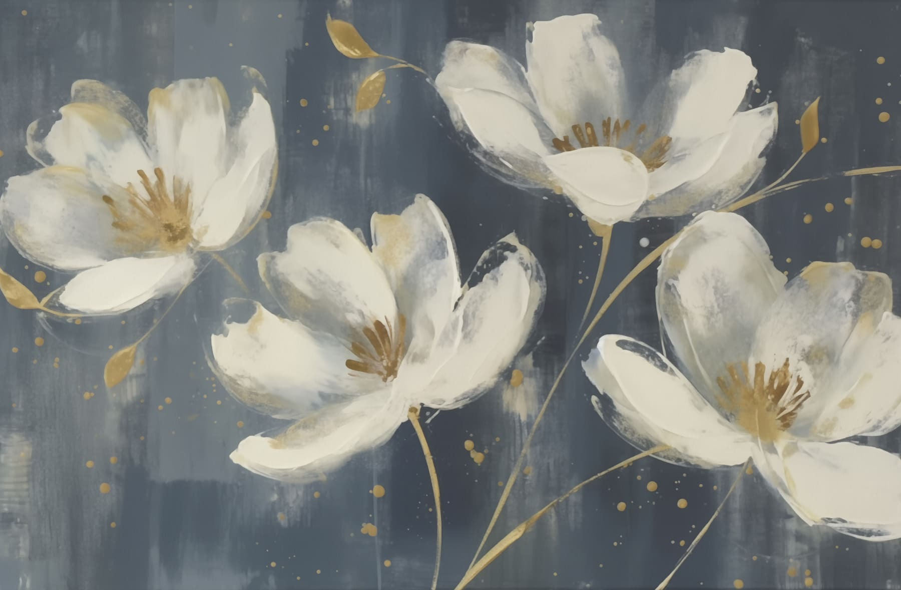 Painting of white flowers