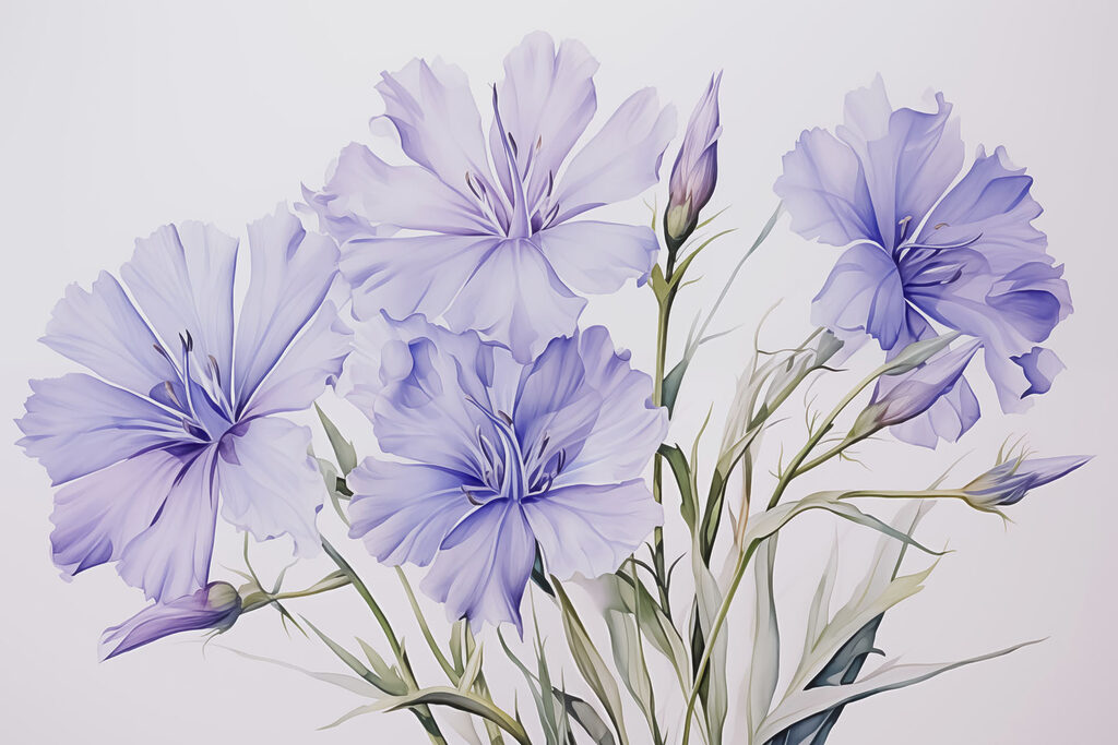 Painting of purple flowers